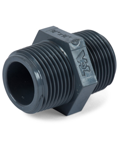 Hexagon nipple 3/4" PVC NP16